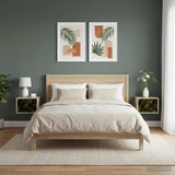  Wall-mounted noćni ormarić ELBURG 2 kom. Hrast sonoma - Hrast sonoma Print od palminih listova 2 | shoptok.hr