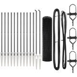 vidaXL Euro Fence Set 2 Siva Prašno lakirano jeklo 25 x 1,2 m Trajno | Shoptok.si