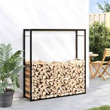  Stalak za drva za ogrjev mat crni 110x28x116 cm čelični | shoptok.hr