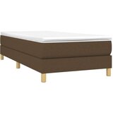  Box spring postelja z vzmetnico temno rjava 80x200 cm blago | Shoptok.si