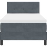  LED Box Spring Krevet Tamno siva 90 x 200 cm Baršun | shoptok.hr