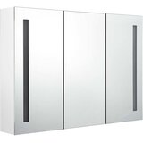  LED kupaonski ormarić s ogledalom 89 x 14 x 62 cm sjajni bijeli | shoptok.hr