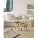 Kave Home Okrogla stranska mizica iz masivnega tika ø 35 cm Glenda – | Shoptok.si