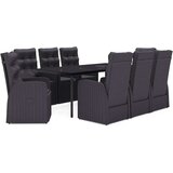  9-dijelni vrtni blagovaonski set s jastucima crni | shoptok.hr