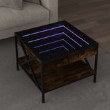 vidaXL Stolić s beskonačnim LED svjetlima boja hrasta 50x50x38 cm | shoptok.hr