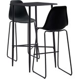  3-dijelni barski set plastični crni | shoptok.hr