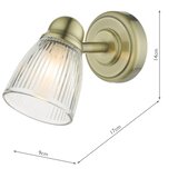  Där Lighting CED0775 - Zidna lampa za kupatilo CEDRIC 1xG9/25W/230V IP44 mesing | Eponuda.com
