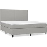  Krevet s oprugama i madracem svjetlosivi 180x200 cm od tkanine | shoptok.hr