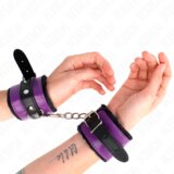 Kink Okovi Za Zapestje Premiuim Fur Lined Black/purple | Shoptok.si