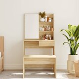  Set toaletni stolić boja hrasta hrasta 74,5x40x141 cm | shoptok.hr