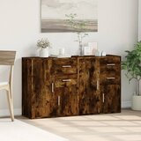  Komoda 2 kom dimljeni hrast 60x31x70 cm od konstruiranog drva | shoptok.hr