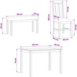  Blagovaonski set 4 kom. Crna Čvrsto Hrastovo Drvo | shoptok.hr