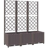  Vrtna žardinjera s rešetkom smeđa 120x40x136 cm PP | shoptok.hr