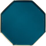 Meri Meri papirnati tanjuri dinner dark teal (8 komada) | shoptok.hr