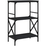  The living store knjižna omara 3-nadstropna črna 59x35x90,5 cm inženirski les - knjižna omara, (21503015) | Shoptok.si