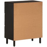  Bočni ormarić crni 60 x 33 x 75 cm od masivnog drva manga | shoptok.hr