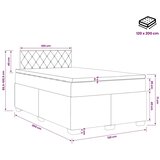  Boxspring krevet s madracem Crna 120 x 200 cm Baršun - Crna 120 x 200 cm Kristal s dugmadima | shoptok.hr