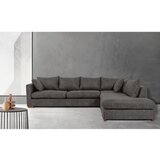 Scandic antracitno siva kotna sedežna garnitura iz umetnega usnja (desni kot) hamburg – | Shoptok.si