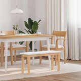 vidaXL Klupa 90 cm bijela puna drvena guma Cijene