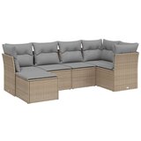 vidaXL 6-dijelni set vrtnih sofa s jastucima bež od poliratana | shoptok.hr
