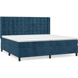  Krevet s oprugama i madracem tamnoplavi 200x200 cm baršunasti | shoptok.hr