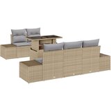  vrtna sofa set Set 6 Bež Ratan Vrtna sofa set Pravokotna, (22065047) | Shoptok.si