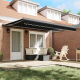 Nadstrešnica Crna 400 × 300 cm Poliester i aluminij | shoptok.hr