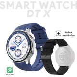 Smart Watch dt watch x srebrni (kozna+silikonska narukvica) | ePonuda.com