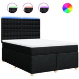  Krevet s oprugama i madracem crni 140x200 cm od tkanine | shoptok.hr