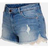 Only Blue Denim Shorts with Lace Details Carmen - Women | ePonuda.com