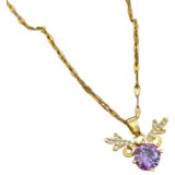 IZMAEL Ogrlica SI-21671 - Zlata / Vijolična | Shoptok.si