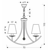  Luster na lancu VITORIA 4xE14/40W/230V žuta/mesing | Eponuda.com