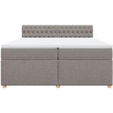  Krevet s oprugama i madracem smeđesivi 200x200 cm od tkanine | shoptok.hr