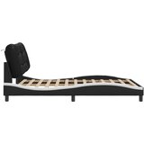  Okvir kreveta s LED-om bez madraca Hvar crno-bijeli 140 x 200 cm | shoptok.hr