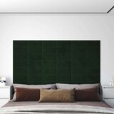 vidaXL Stenski paneli 12 kosov temno zeleni 30x15 cm žamet 0,54 m² Cene