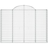  Lučne gabionske košare 4 kom 200x30x40/60 cm pocinčano željezo | shoptok.hr