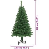  Umjetno božićno drvce s gustim granama zeleno 240 cm PVC | shoptok.hr