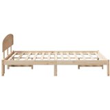  Krevetna konstrukcija Prirodna 135 x 190 cm Čvrsto borovo drvo | shoptok.hr