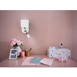 Candellux magnum 1 zidna lampa 1X40W E27+3W led četvrtast abažur bela