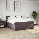  Krevet s oprugama i madracem tamnosmeđi 180x200 cm tkanina | shoptok.hr