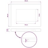  Pravokutni stolni vrh 30 x 20 x 3 cm Pravokutni - Prirodna 90 x 55 x 3 5 cm Pravokutno | shoptok.hr