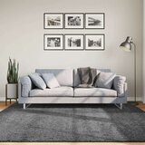 vidaXL Preproga OVIEDO s kratkimi vlakni antracitna 200x200 cm | Shoptok.si