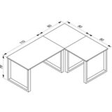 MID.YOU Kotna Pisalna Miza Lona, Bela, Črna | Shoptok.si