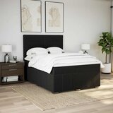  Krevet s oprugama i madracem crni 140x200 cm od tkanine | shoptok.hr