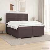  Boxspring krevet s madracem Tamno smeđa 200 x 200 cm Tkanina | shoptok.hr