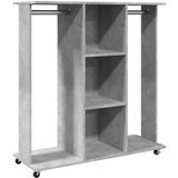 vidaXL garderobna omara siva s koleščki 102x38x110 cm inženirski les Cene
