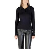 Jacqueline De Yong Puloverji Jdykate L/S Polo Pullover Knt 15355672 Črna Cene