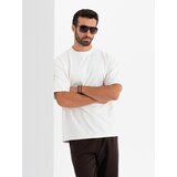 Ombre Men's LOOSE FIT T-shirt with pocket - beige | Shoptok.si