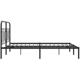  Metalni okvir za krevet s uzglavljem crni 150x200 cm | shoptok.hr
