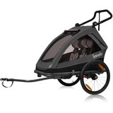 Lionelo Cama otroški voziček in kolesarska prikolica za dva otroka, Black Onyx | Shoptok.si